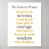 Knitters Prayer Funny Poster (Voorkant)