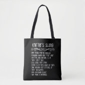 Knitter's Slang Funny Knitting Tote Bag (Voorkant)
