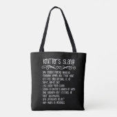 Knitter's Slang Funny Knitting Tote Bag (Achterkant)