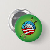 Knitters voor Obama Button (Voorkant /achterkant)
