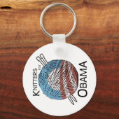 Knitters voor Obama Sleutelhanger #1 (Voorkant)