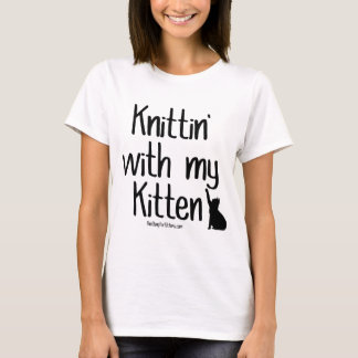 Knittin met mijn Kitten T-shirt