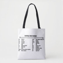 Knitting Abbreviations Prime Canvas tas
