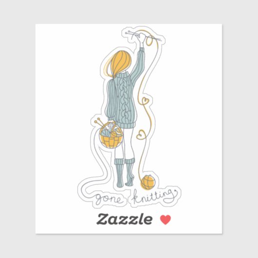 Knitting Addict Sticker (Vel)