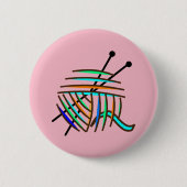 Knitting badge ronde button 5,7 cm (Voorkant)