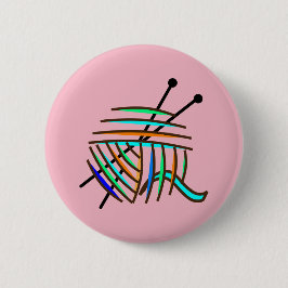 Knitting badge ronde button 5,7 cm