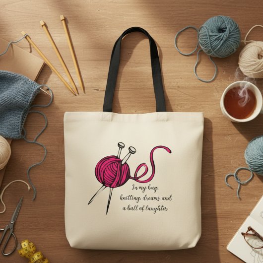  Knitting Bag,  for all knitting enthusiast Tote Bag