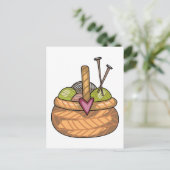Knitting Basket Briefkaart (Staand voorkant)