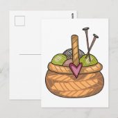 Knitting Basket Briefkaart (Voorkant / Achterkant)