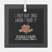 Knitting Basket Glas Ornament (Voorkant)