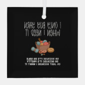 Knitting Basket Glas Ornament (Achterkant)