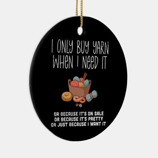 Knitting Basket Keramisch Ornament (Rechts)