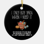 Knitting Basket Keramisch Ornament (Voorkant)