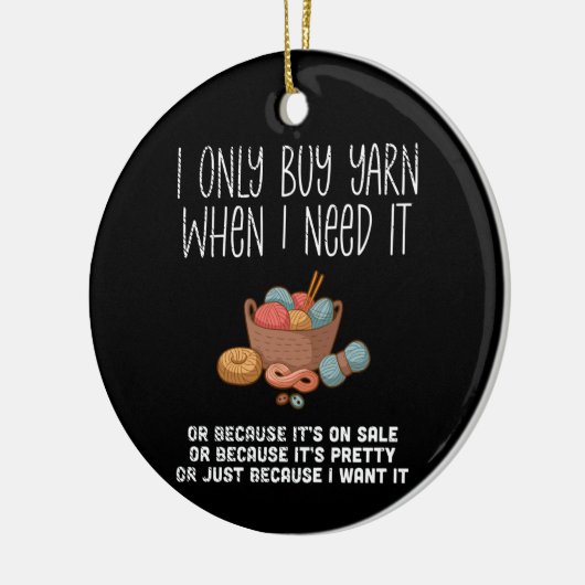 Knitting Basket Keramisch Ornament (Links)