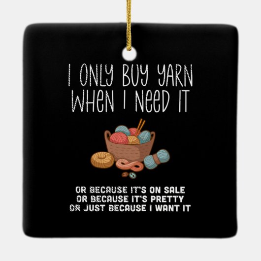 Knitting Basket Keramisch Ornament (Achterkant)