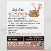 Knitting Basket, Knitting Store, Garn Store Flyer (Voorkant)