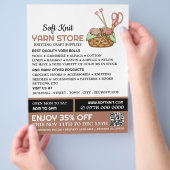 Knitting Basket, Knitting Store, Garn Store Flyer (Hand)