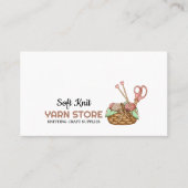 Knitting Basket, Knitting Store, Garn Store Visitekaartje (Voorkant)