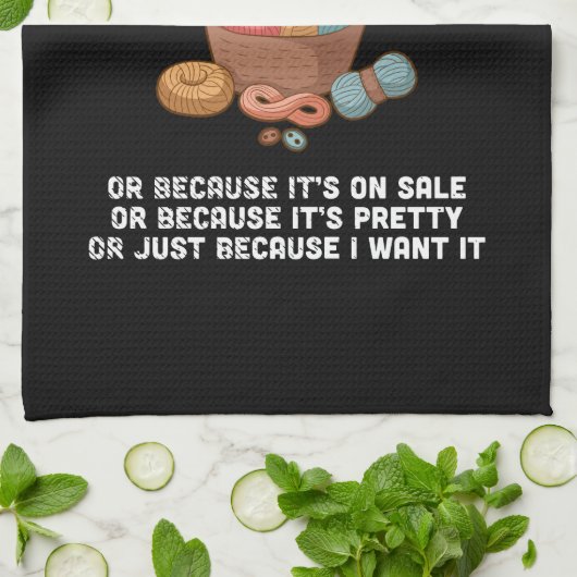 Knitting Basket Theedoek (Gevouwen)