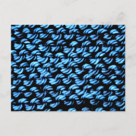 Knitting Blue Garter Stitch Briefkaart