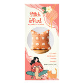 Knitting Business Marketing Rack Card Reclamekaart (Voorkant)