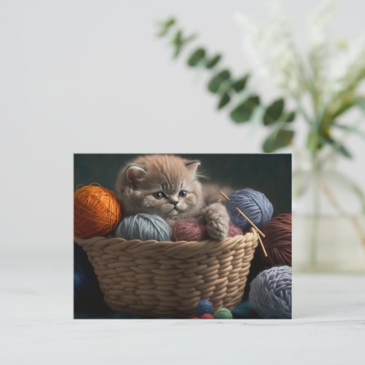 Knitting Card Briefkaart (Staand voorkant)