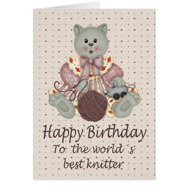 Knitting Cat (Voorkant)