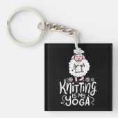 Knitting Cat Shirt Knitting Lover Cat Lover I Love Sleutelhanger (voorkant)