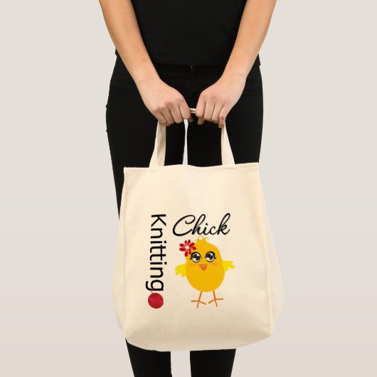 Knitting Chick 2 Tote Bag (Voorkant (product))