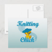 Knitting Chick #3 Briefkaart (Voorkant / Achterkant)