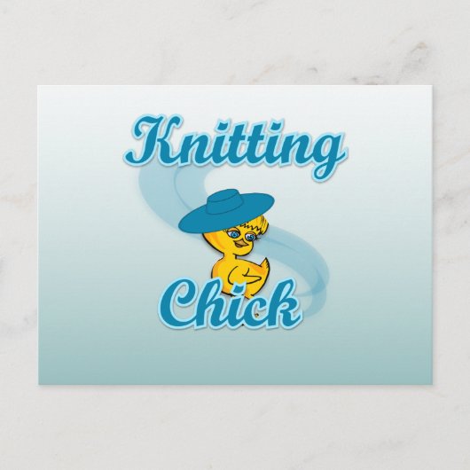 Knitting Chick #3 Briefkaart (Voorkant)
