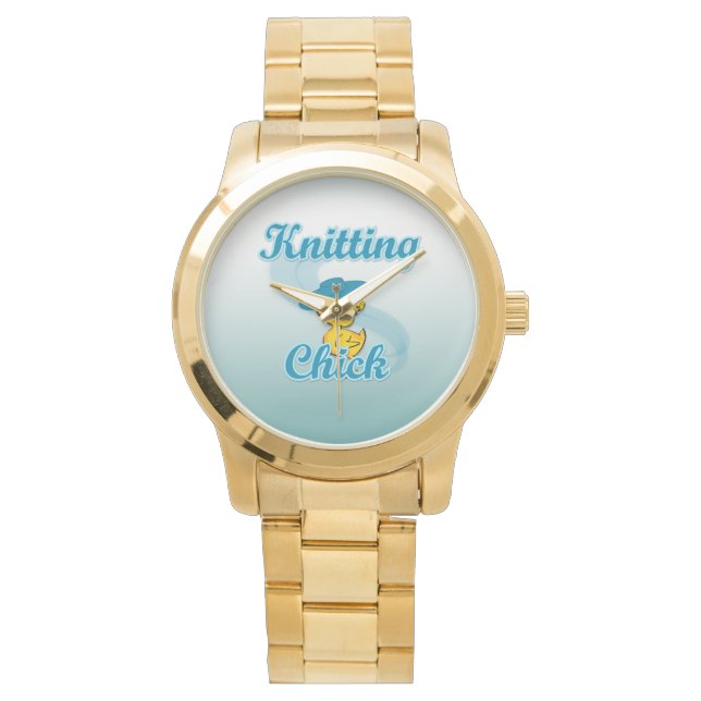 Knitting Chick #3 Horloge (Voorkant)