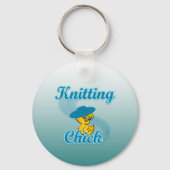 Knitting Chick #3 Sleutelhanger (Voorkant)
