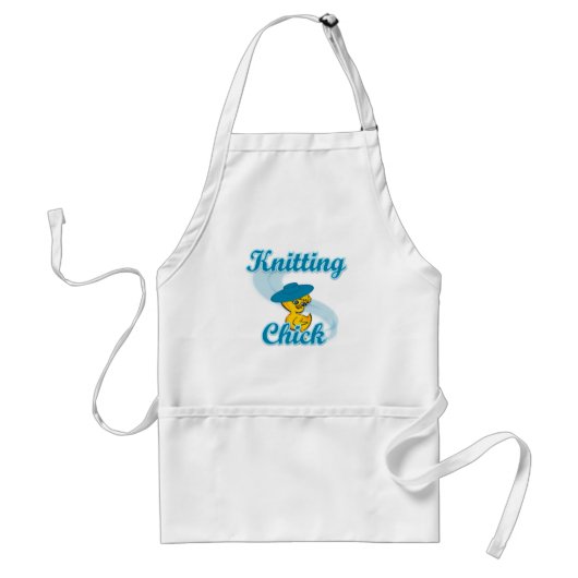 Knitting Chick #3 Standaard Schort (Voorkant)