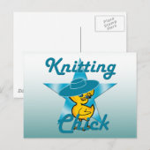 Knitting Chick #7 Briefkaart (Voorkant / Achterkant)