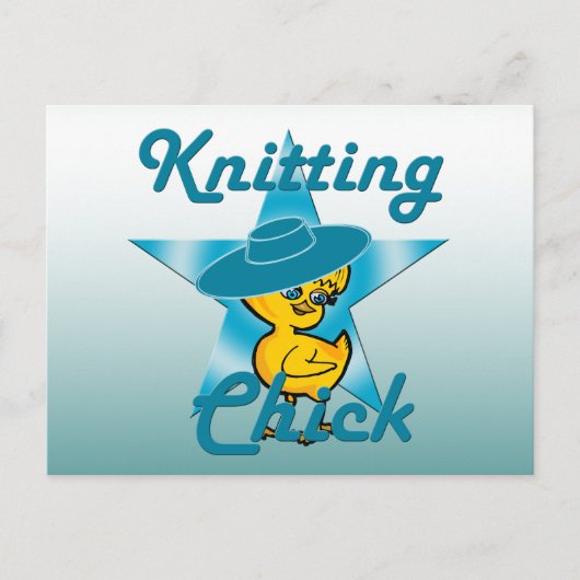 Knitting Chick #7 Briefkaart (Voorkant)