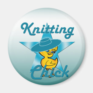 Knitting Chick #7 Magneet