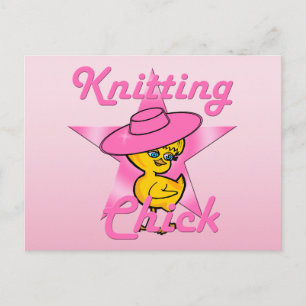 Knitting Chick #8 Briefkaart