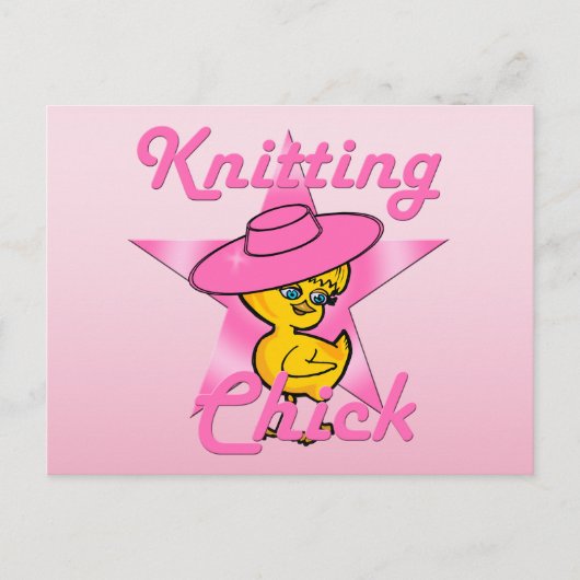 Knitting Chick #8 Briefkaart (Voorkant)