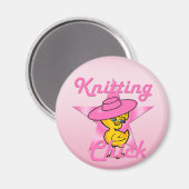 Knitting Chick #8 Magneet (Voorkant / Achterkant)