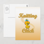 Knitting Chick Briefkaart (Voorkant / Achterkant)