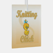 Knitting Chick Glas Ornament (Voorkant Rechts)