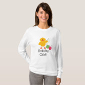 Knitting Chick Long Meve T-shirt (Voorkant volledig)