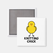 Knitting Chick Magneet (Voorkant / Achterkant)