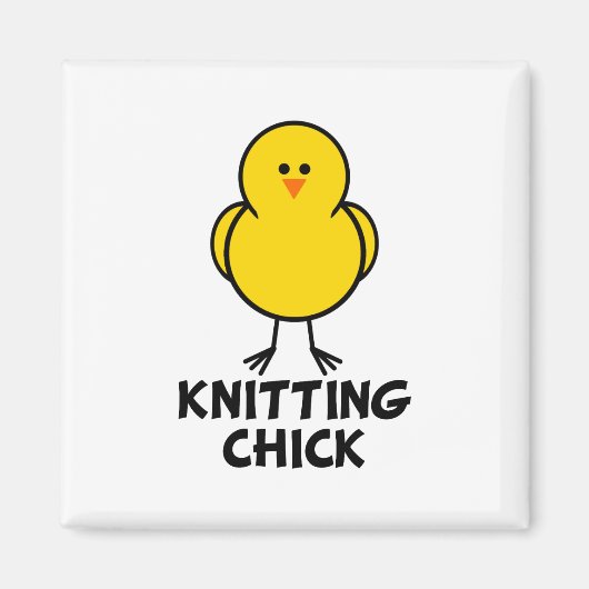 Knitting Chick Magneet (Voorkant)