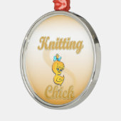 Knitting Chick Metalen Ornament (Links)