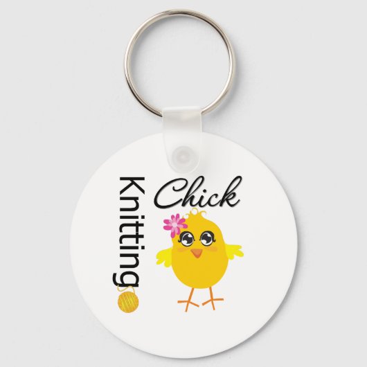 Knitting Chick Sleutelhanger (Voorkant)