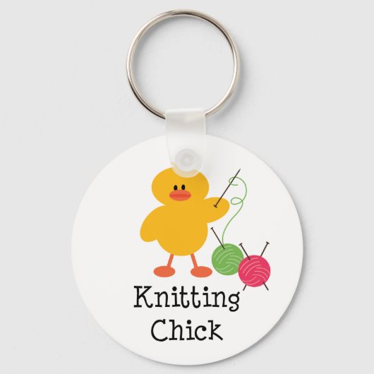 Knitting Chick Sleutelhanger (Voorkant)