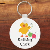 Knitting Chick Sleutelhanger (Voorkant)