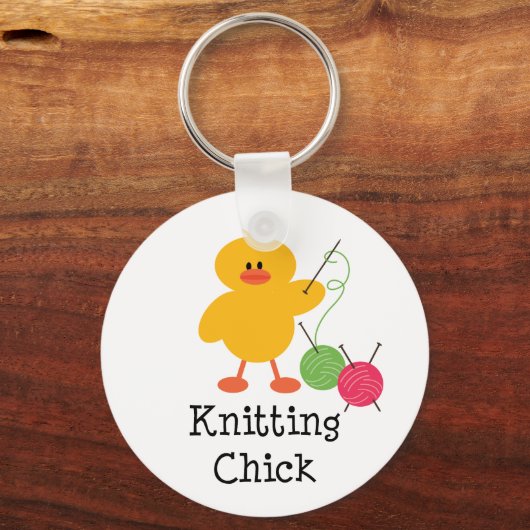 Knitting Chick Sleutelhanger (Voorkant)